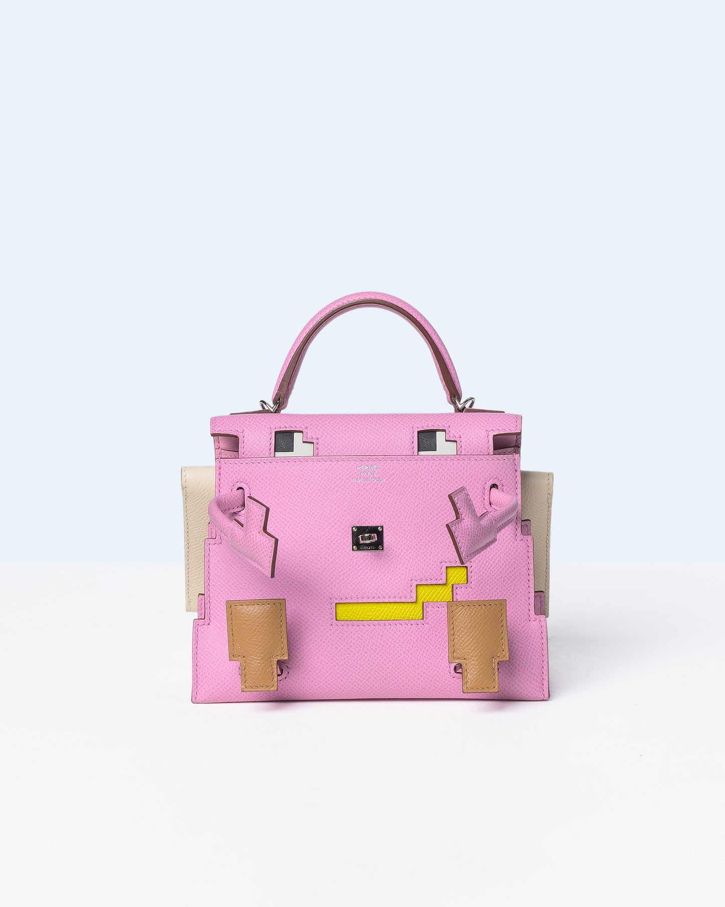 Kelly Doll Quelle Idole Picto Mauve Sylvestre Epsom with Palladium Hardware