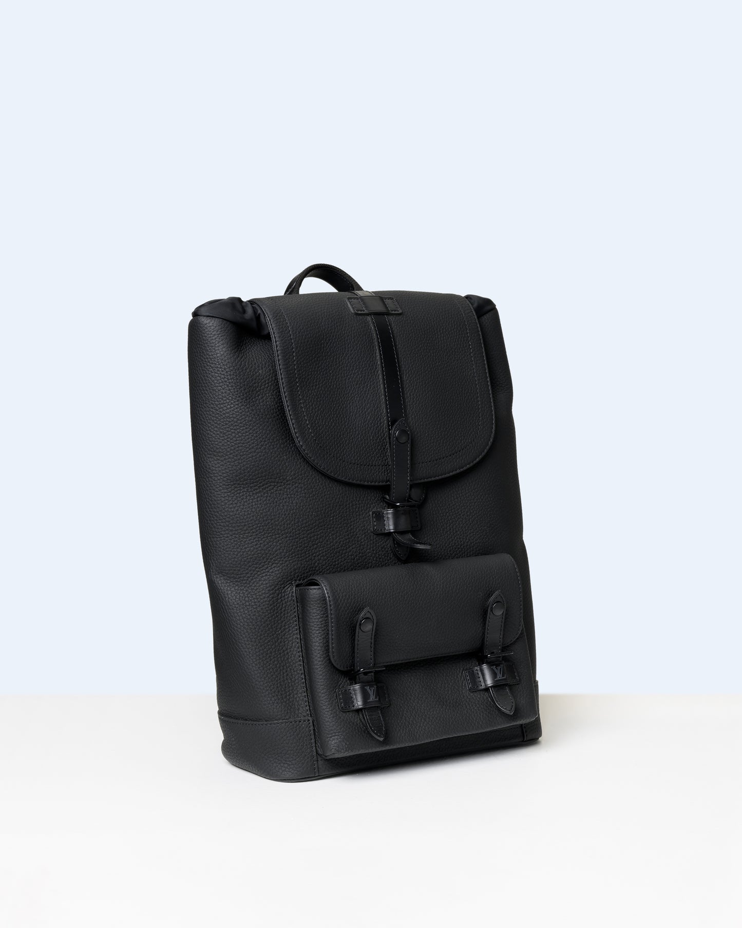 Louis Vuitton Christopher Slim in Taurillon Leather Black Backpack