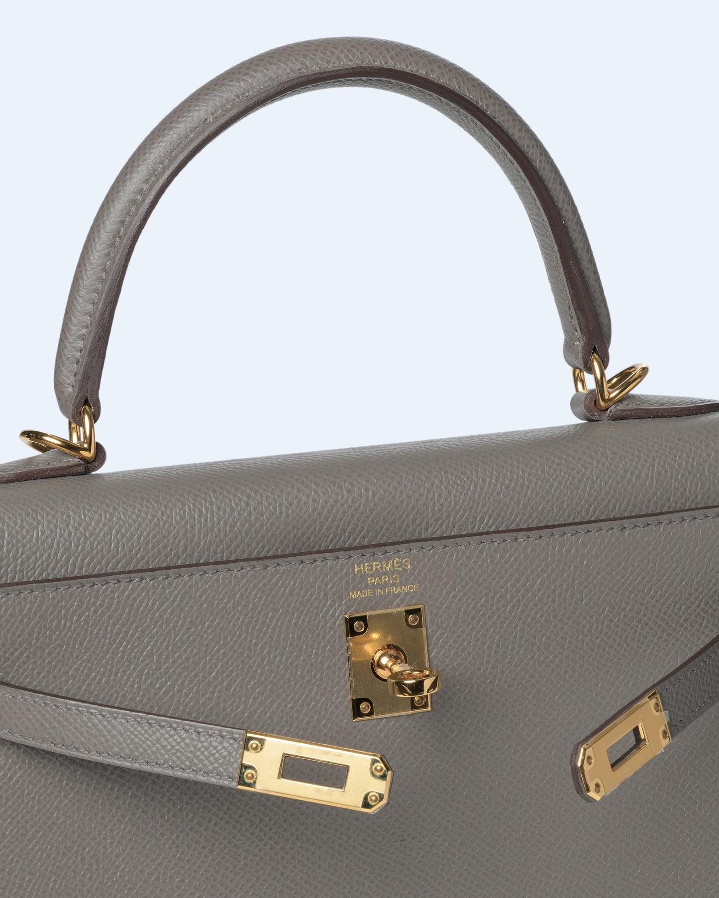 Kelly 25 Etain in Epsom Leather with Gold Hardware