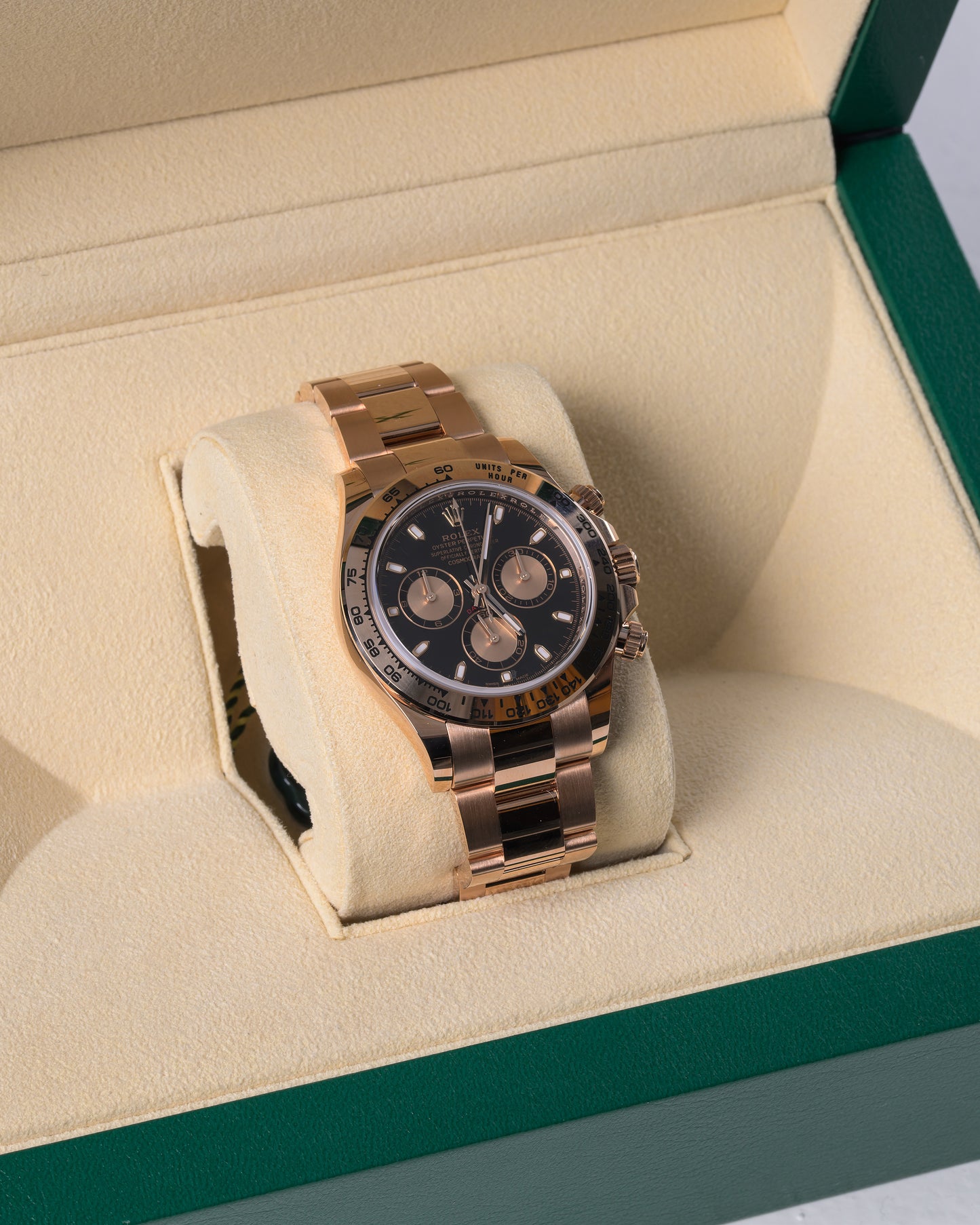 Rolex Cosmograph Daytona Oyster 40mm Everose Gold with Black Dial