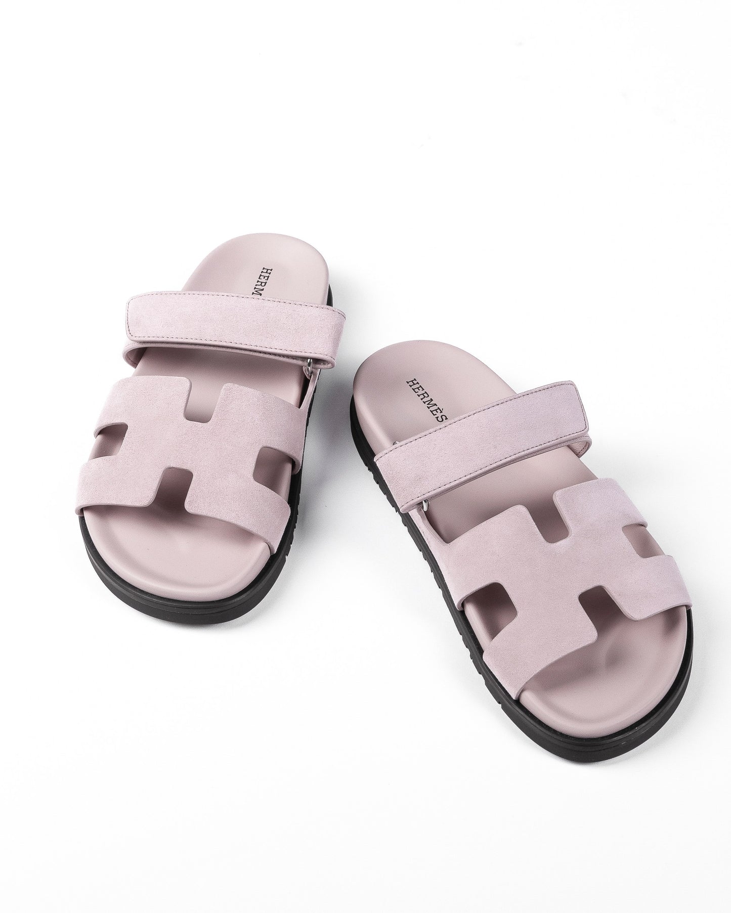 Chypre Sandal Rose Porcelaine in Suede leather