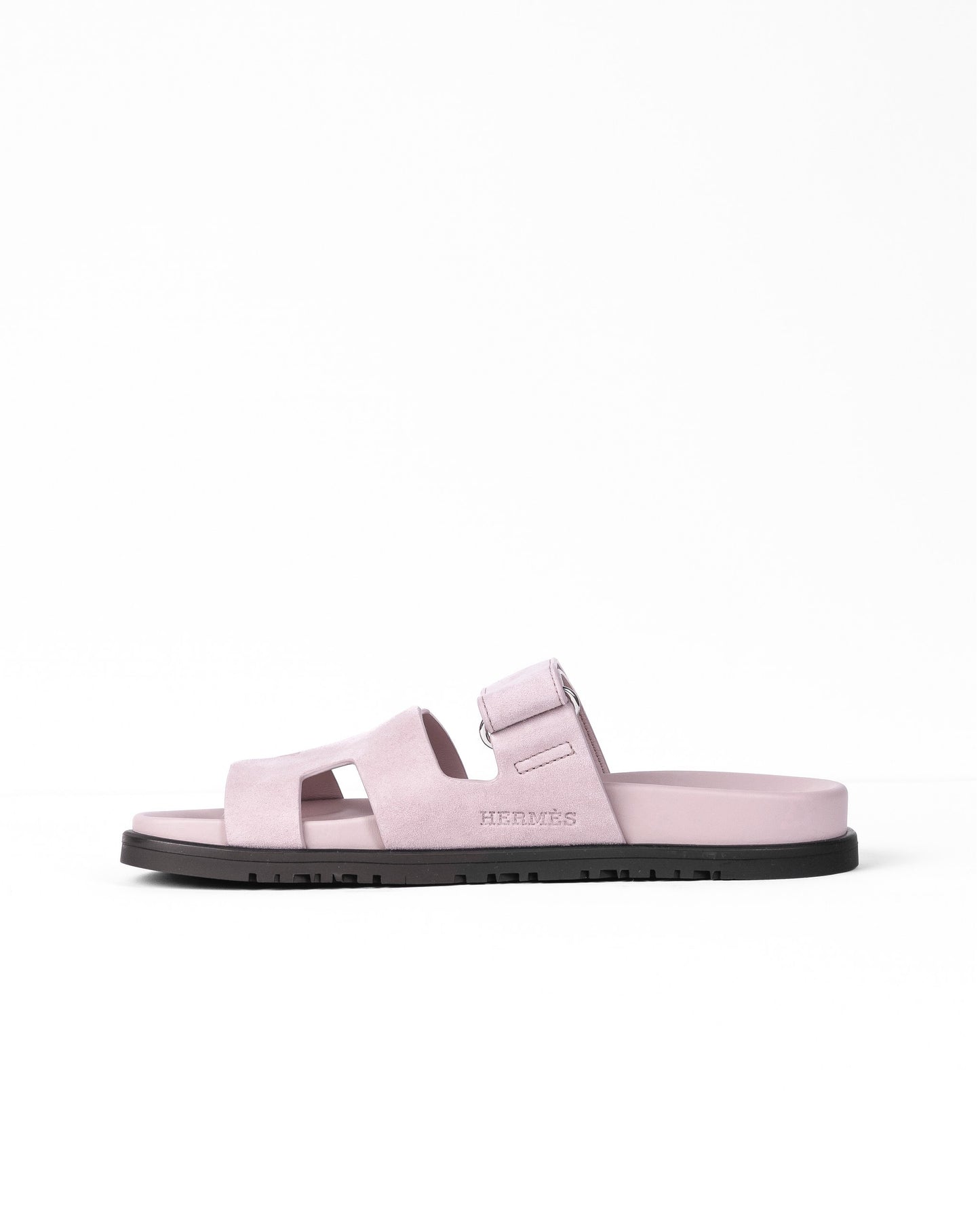 Chypre Sandal Rose Porcelaine in Suede leather