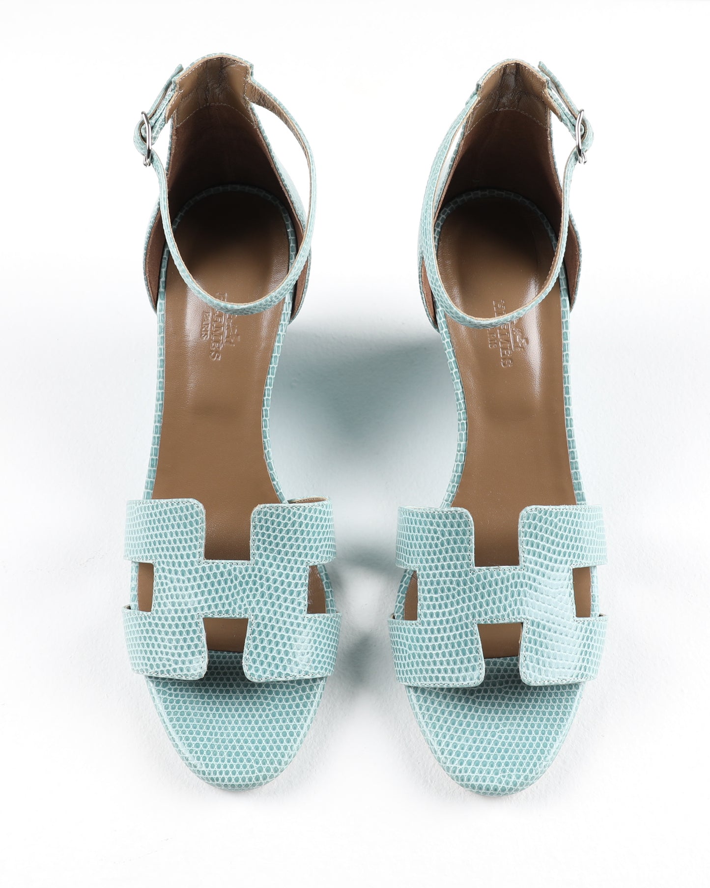 Legend Sandal in Blue Lizard Leather