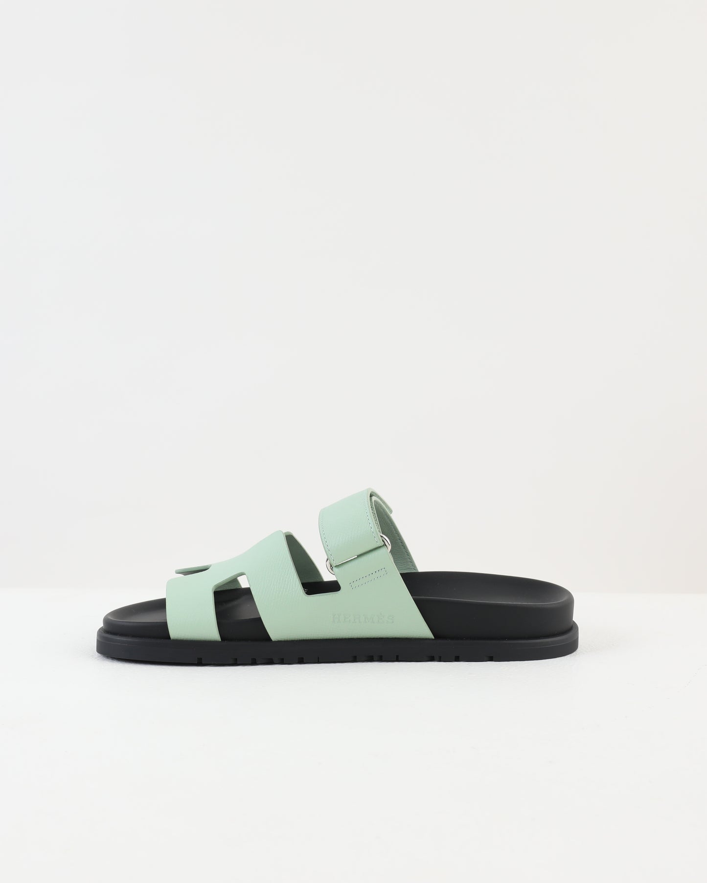 Chypre Sandal Femme in Vert Jade Epsom Leather