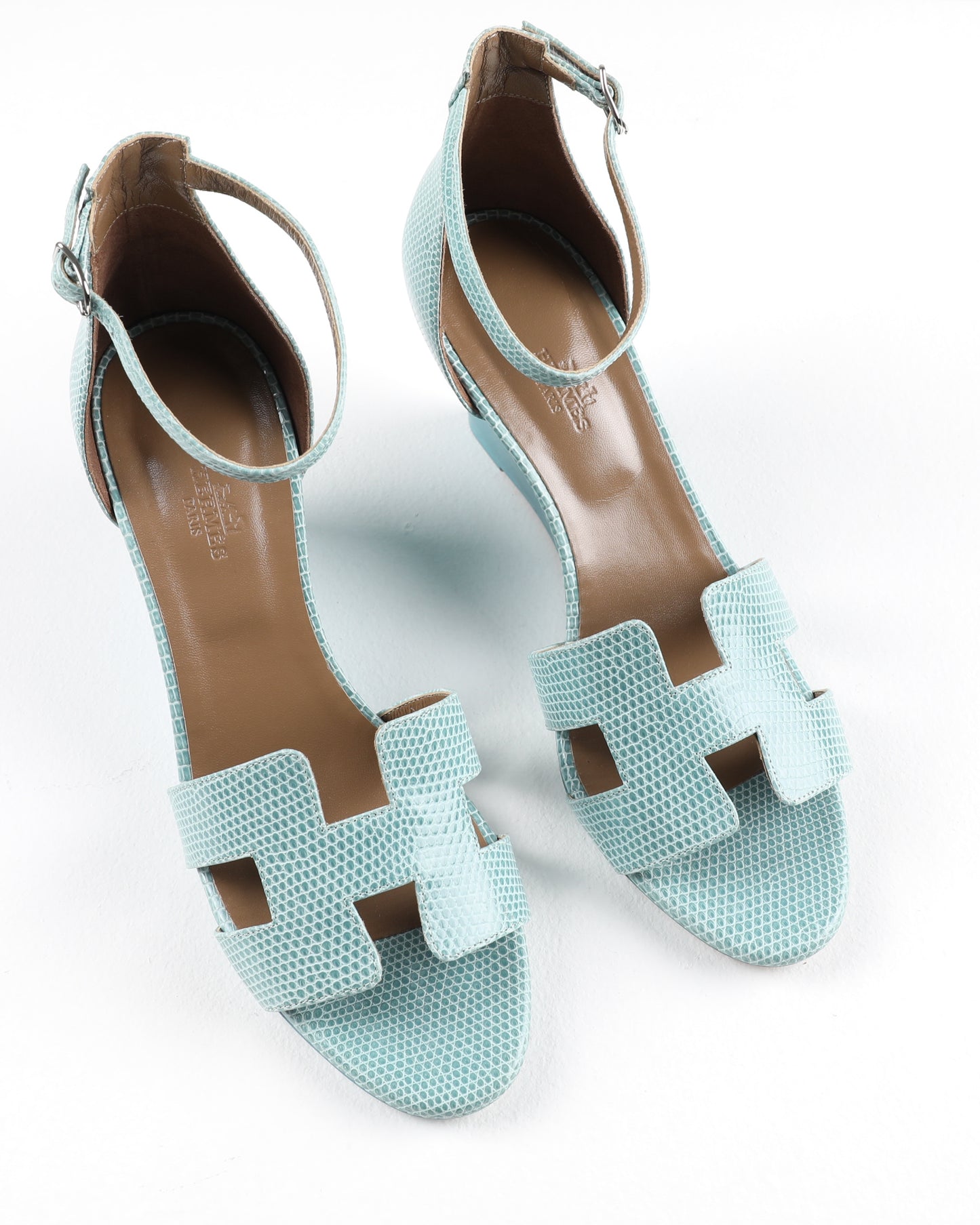 Legend Sandal in Blue Lizard Leather