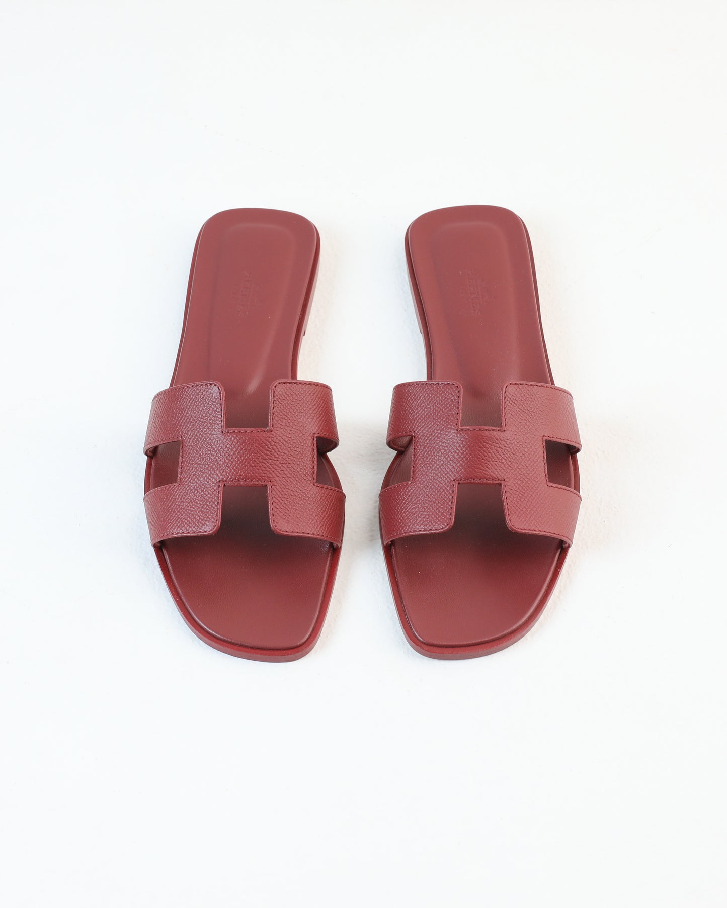 Oran Sandal in Rouge H Epsom Leather
