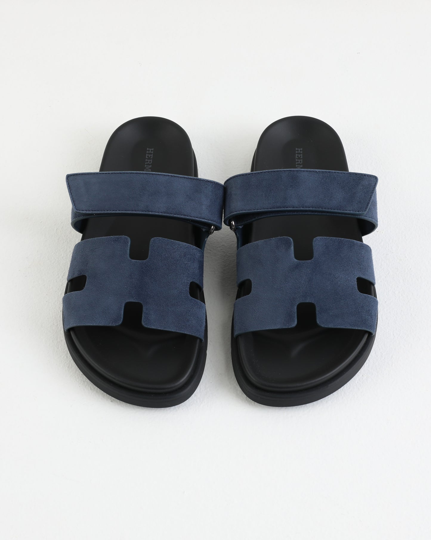 Chypre Sandal in Bleu Celeste Suede Leather