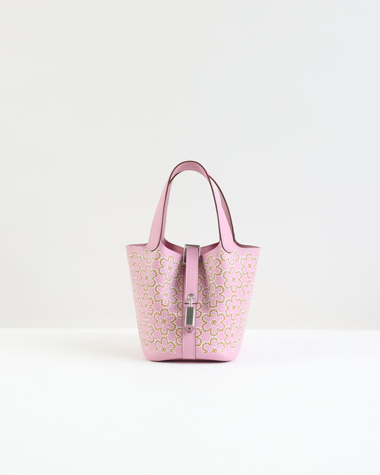 Picotin 14 Micro Daisy Mauve Sylvestre with Palladium Hardware