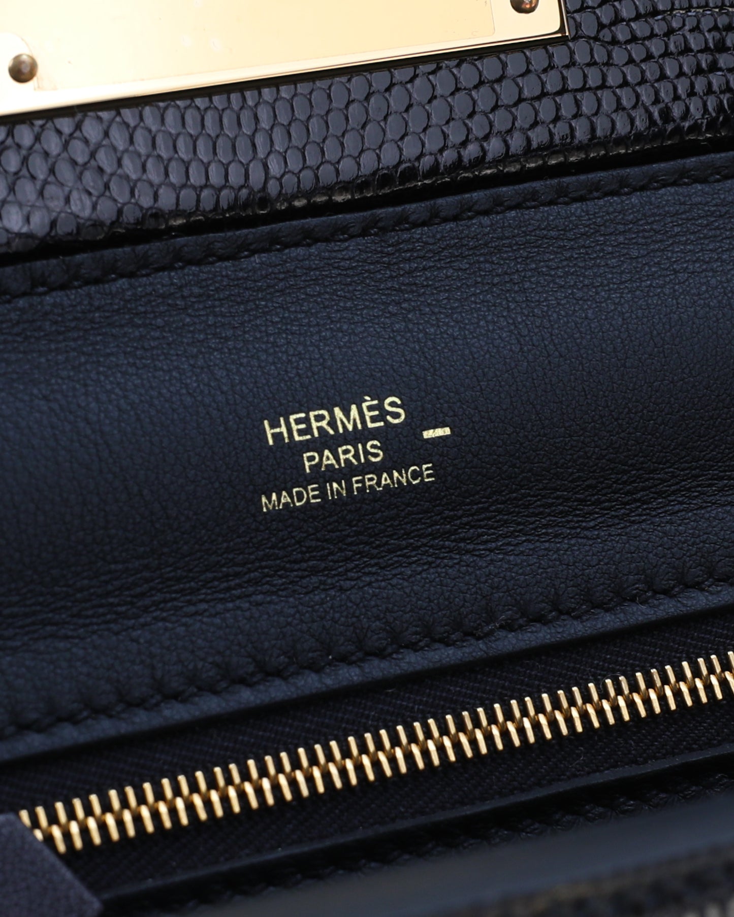 Hermès 24/24 21 Black in Swift Leather with Lizard Touch with Gold Hardware