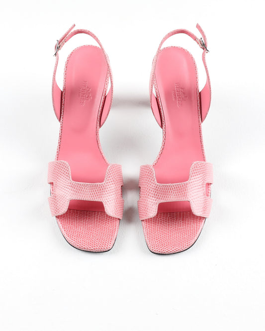 Eternite 80 Sandal in Bubblegum Pink Lizard Leather