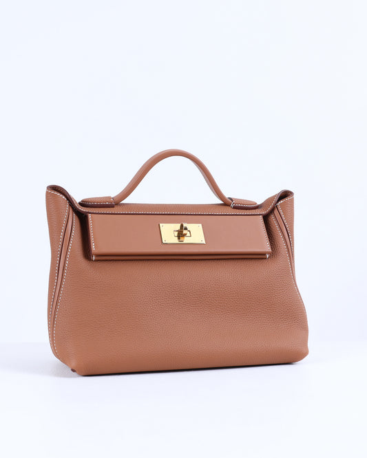 Hermès 24/24 29 Gold in Togo Leather with Gold Hardware
