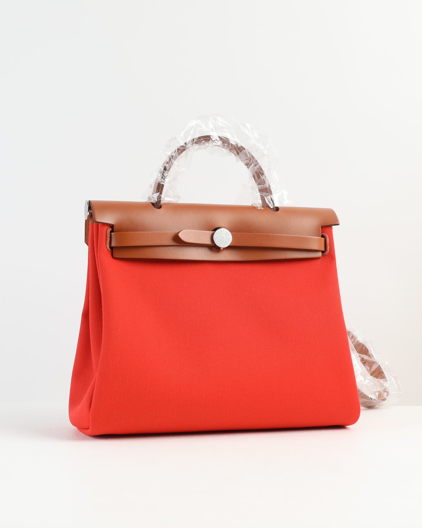 Herbag Zip 31 Naturel/Red OrangeHunter Cowskin/Military Canvas with Palladium Hardware