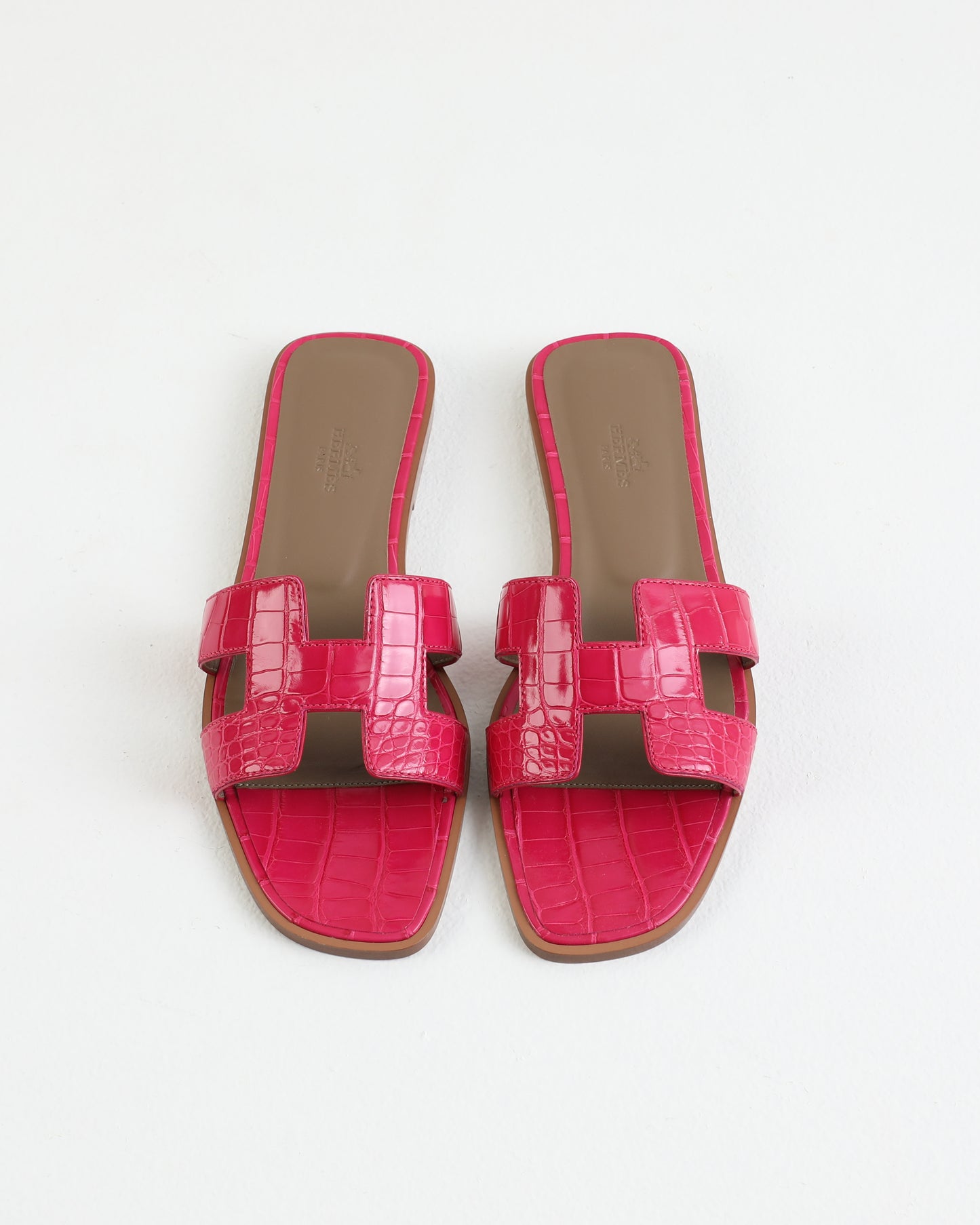 Oran Sandal in Rose Mexico Alligator Leather