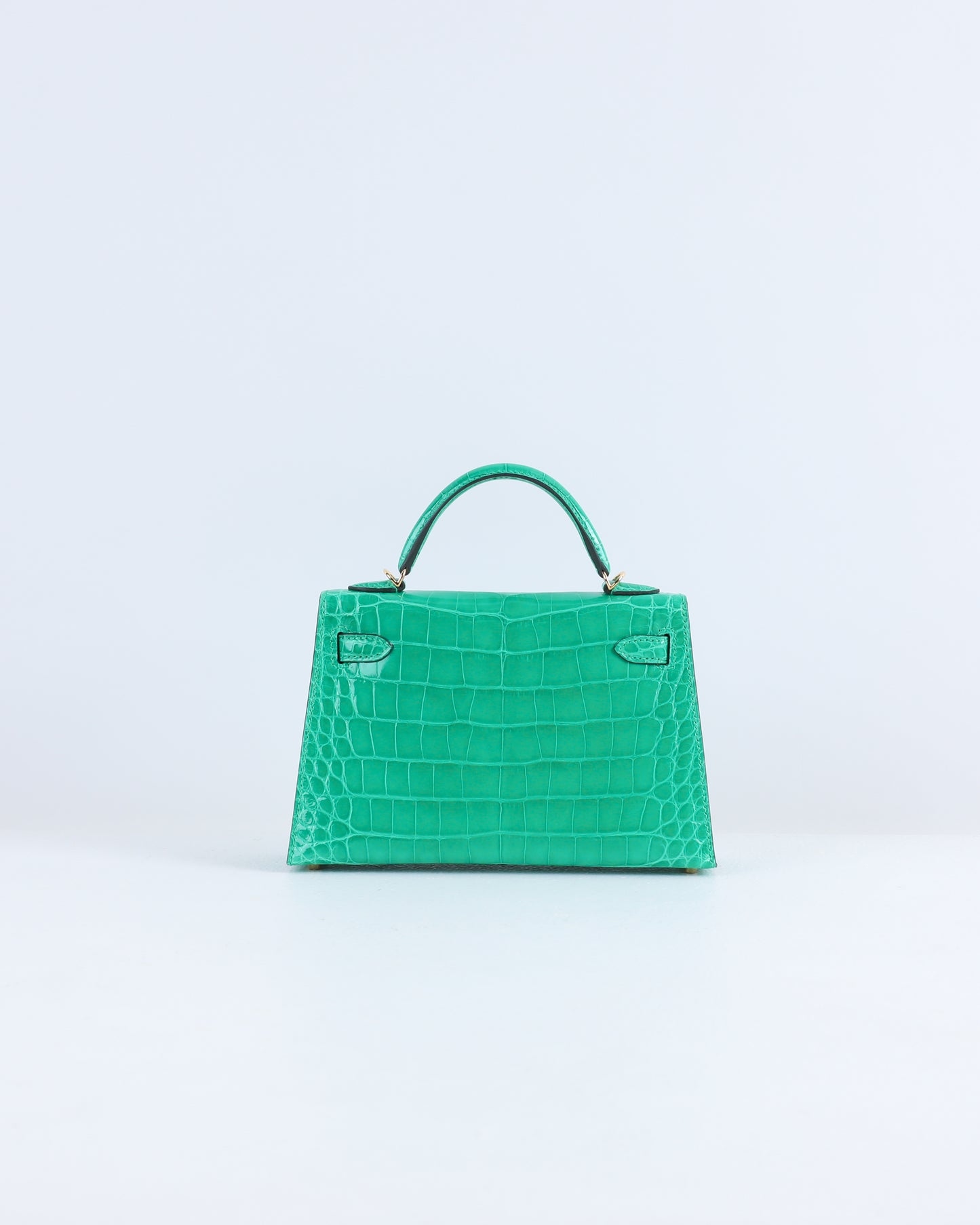 Kelly 20 Vert Jade Sellier Alligator with Gold Hardware