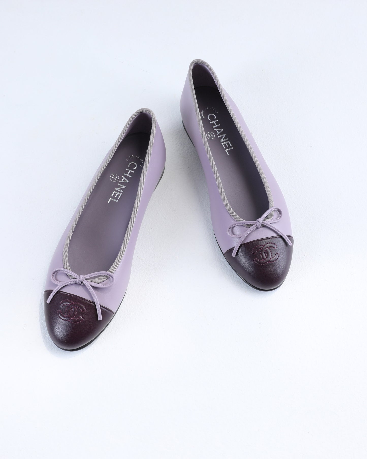Chanel Ballerina Flats in Purple and Black