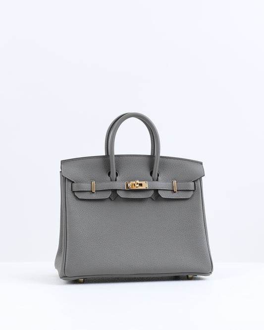 Birkin 25 Gris Meyer in Togo Leather with Gold Hardware