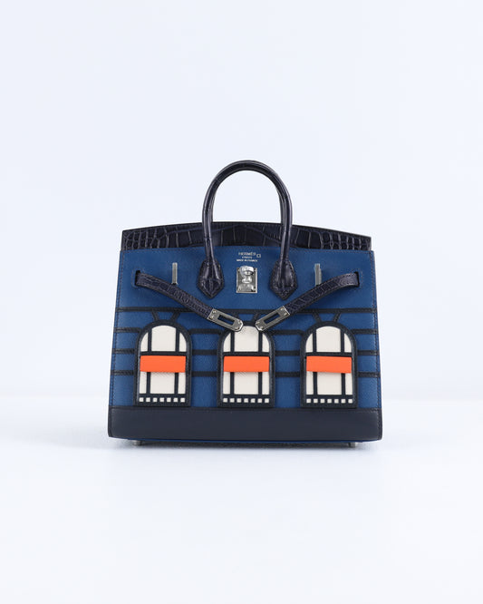 Birkin 20 Faubourg Night Bleu Marine with Palladium Hardware