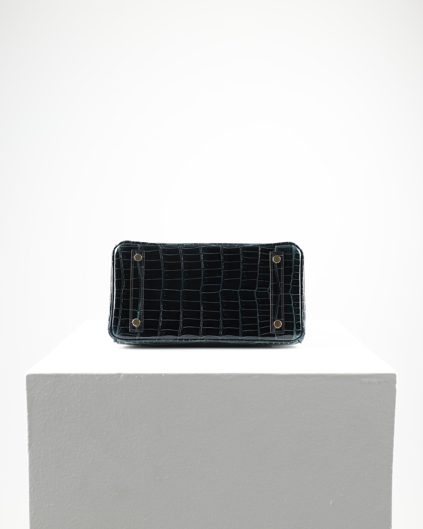 Birkin 25 Vert Fonce Niloticus Crocodile with Gold Hardware