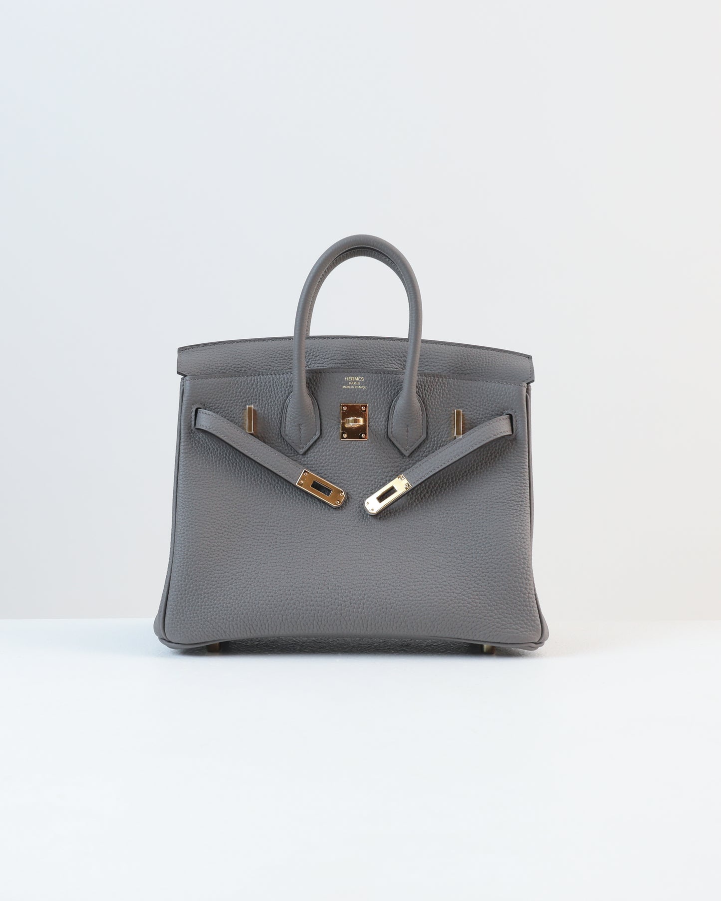 Birkin 25 Gris Etain in Togo Leather with Gold Hardware