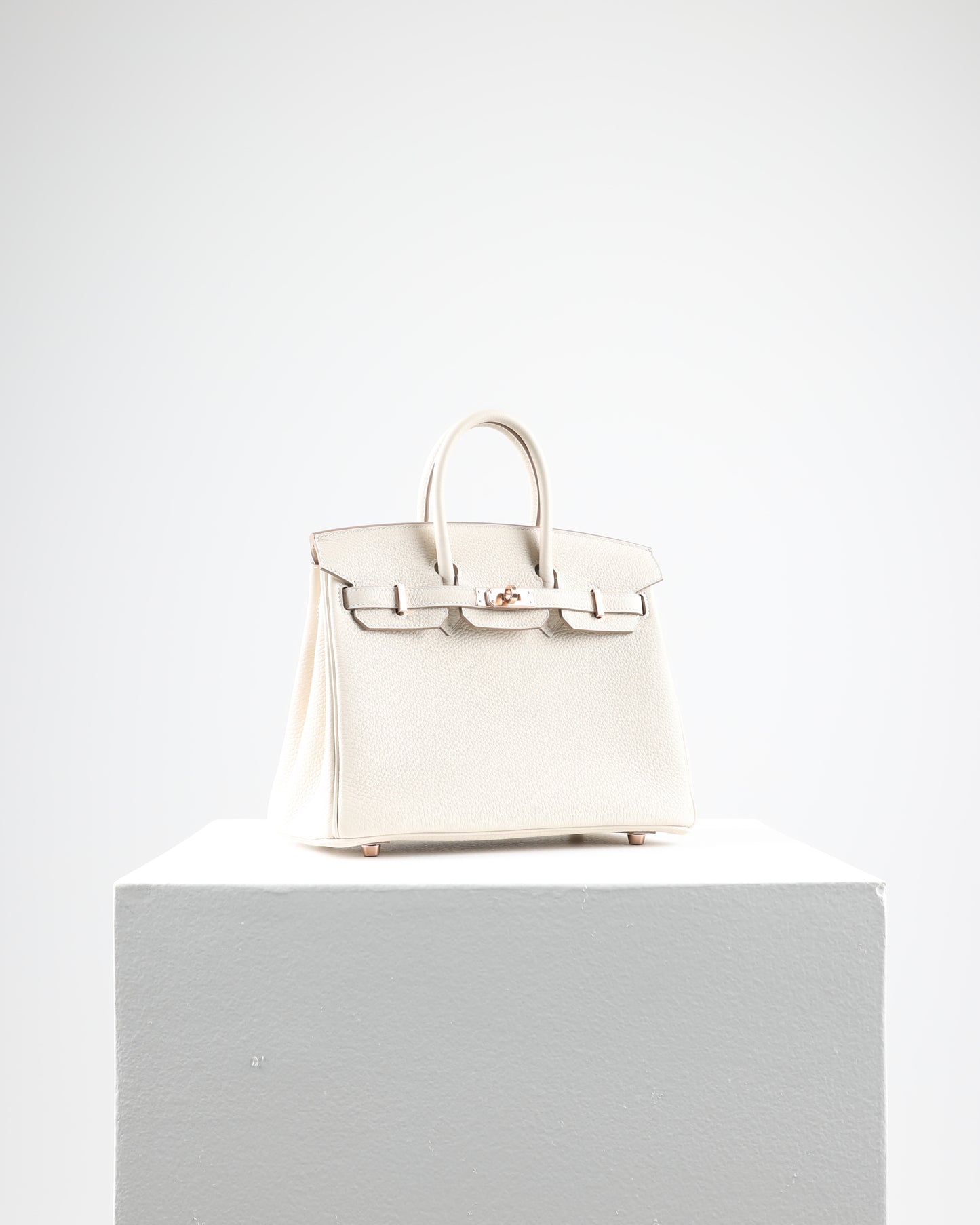 Birkin 25 Craie in Togo Leather with Rose Gold Hardware