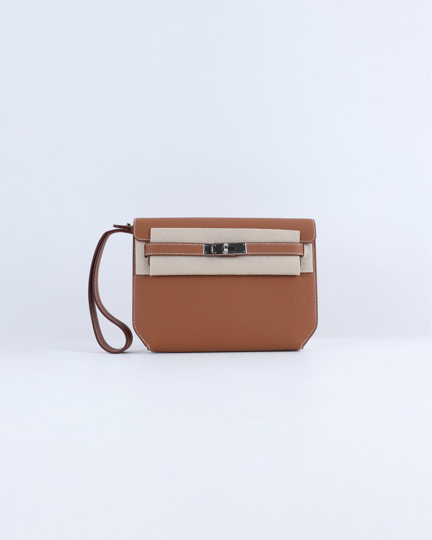 Kelly Depeches 25 Gold in Togo Leather with Palladium Hardware