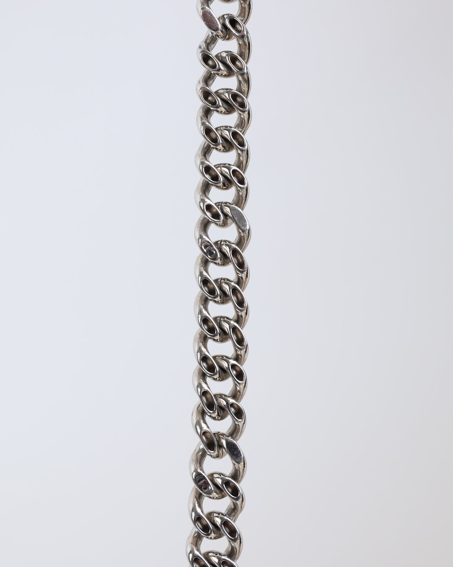 Dior Silver Medium Cannage Patent Leather Diorama Wallet On Chain