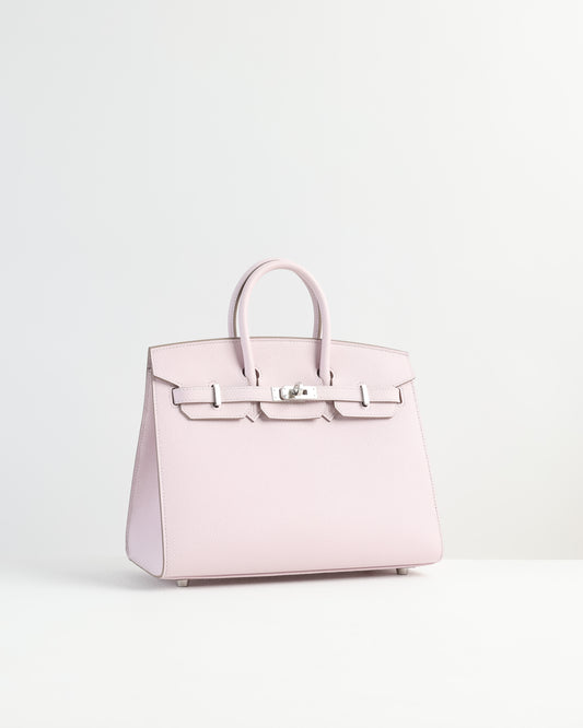 Birkin 25 Sellier Mauve Pale in Epsom Leather with Palladium Hardware