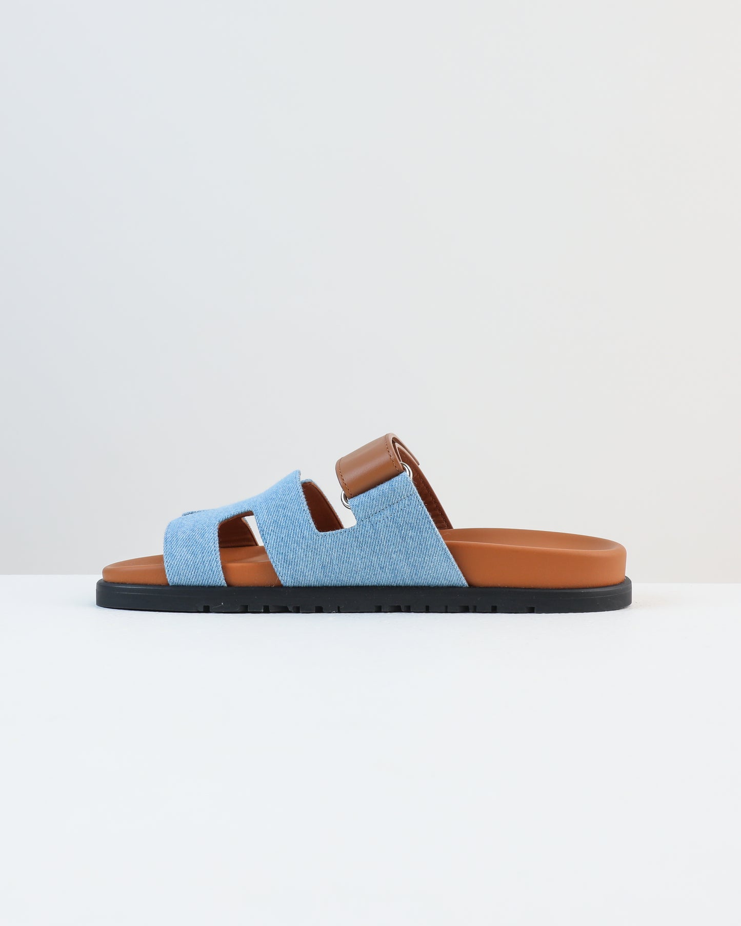 Chypre Sandal in Bleu Clair / Naturel
