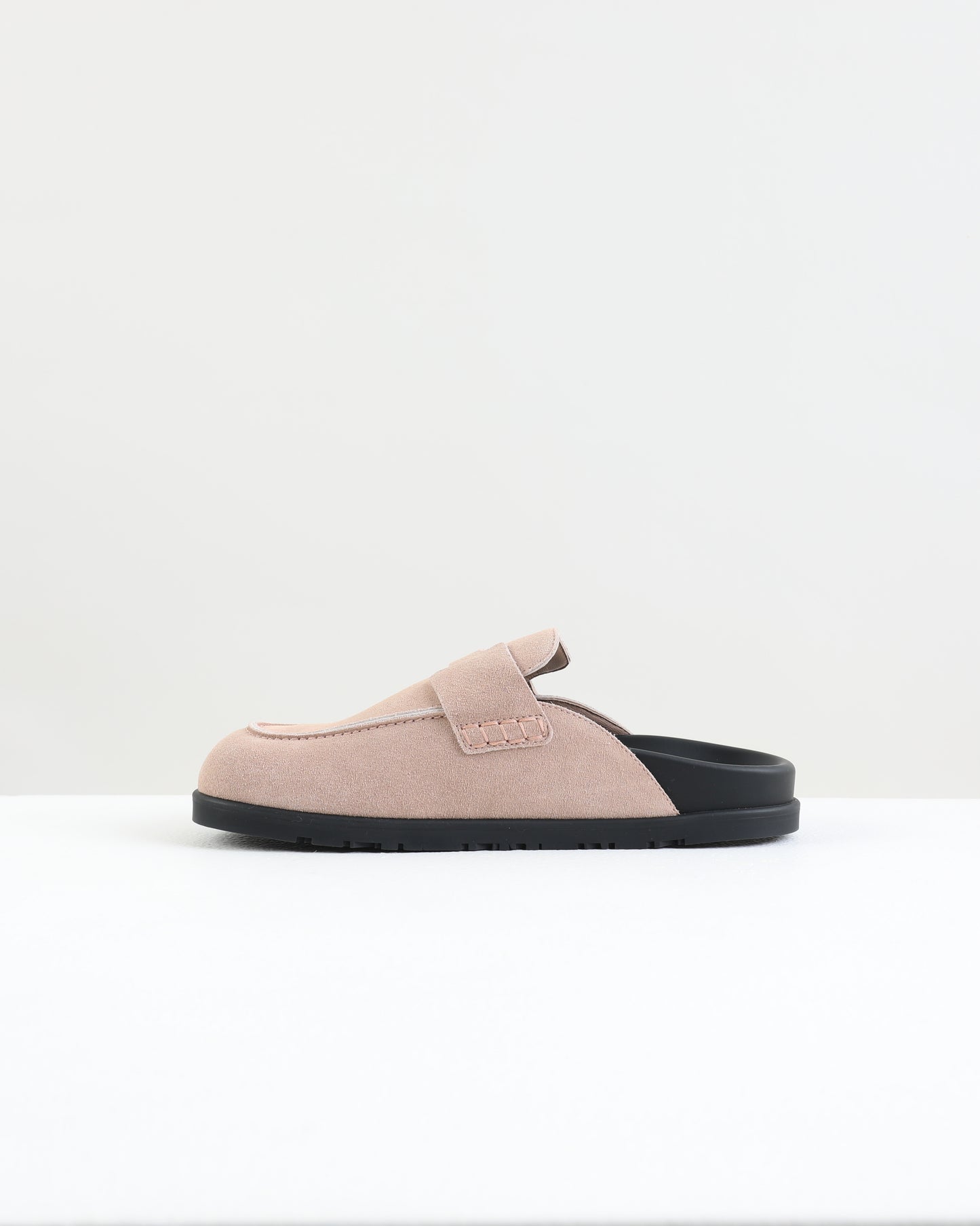 Go Mules in Beige Suede Leather