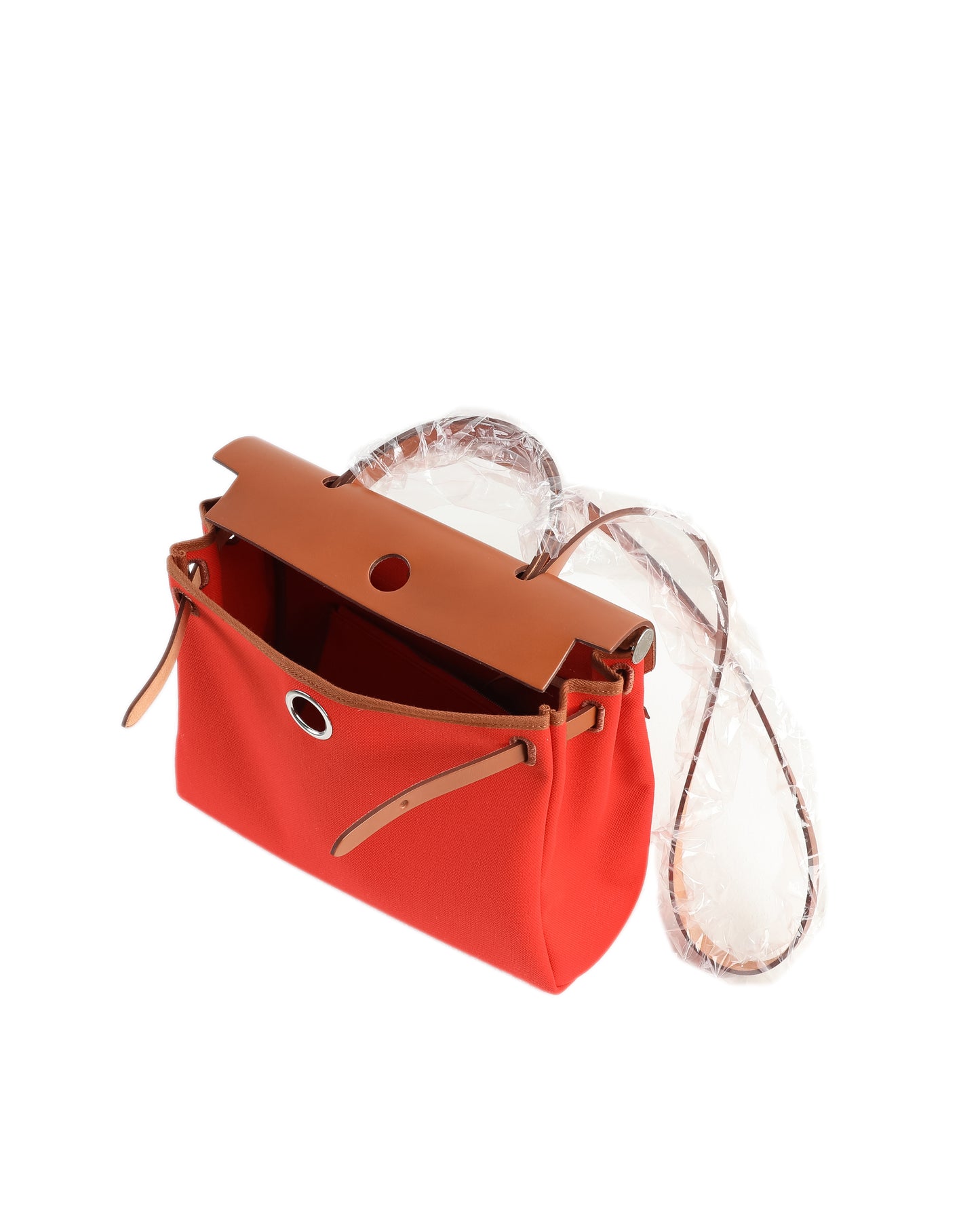 Herbag Zip 31 Naturel/Red OrangeHunter Cowskin/Military Canvas with Palladium Hardware