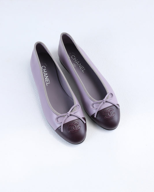 Chanel Ballerina Flats in Purple and Black
