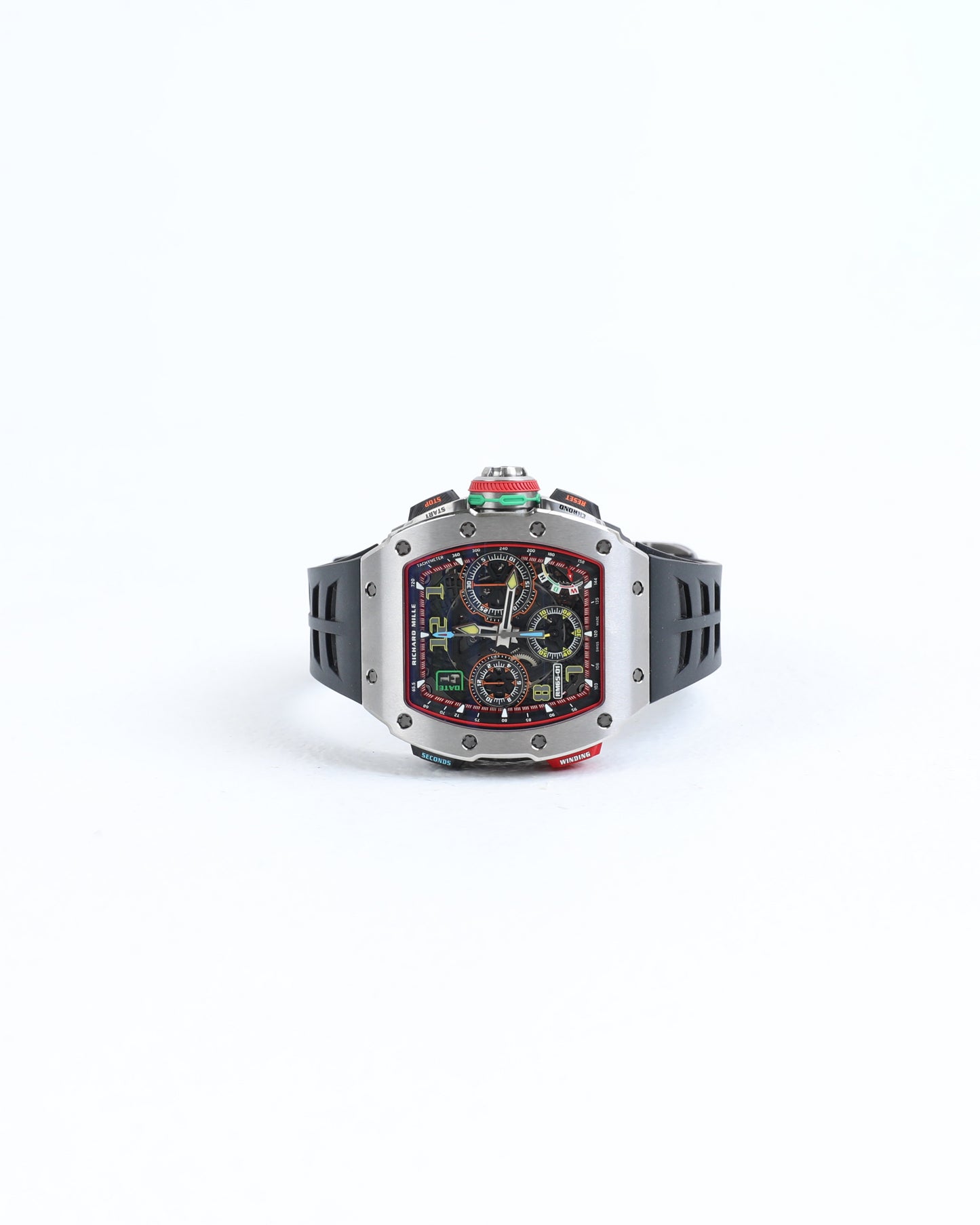 Richard Mille Rm 65-01 Automatic Split Seconds Chronograph Carbon Black Rubber Strap