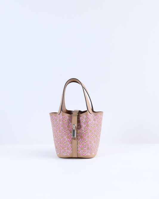 Picotin 14 Micro Daisy Chai/Rose/Blanc/Chai with Palladium Hardware