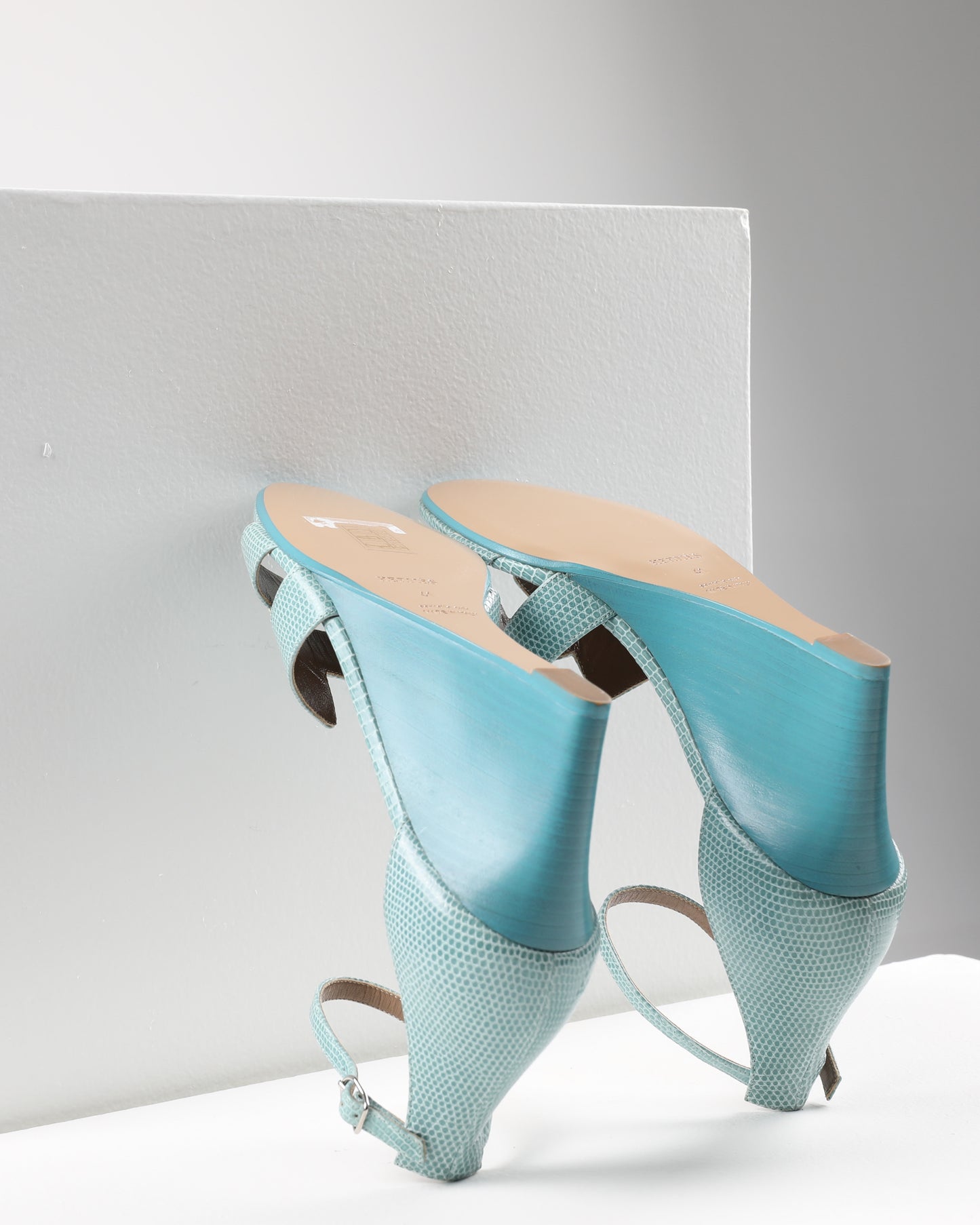 Legend Sandal in Blue Lizard Leather