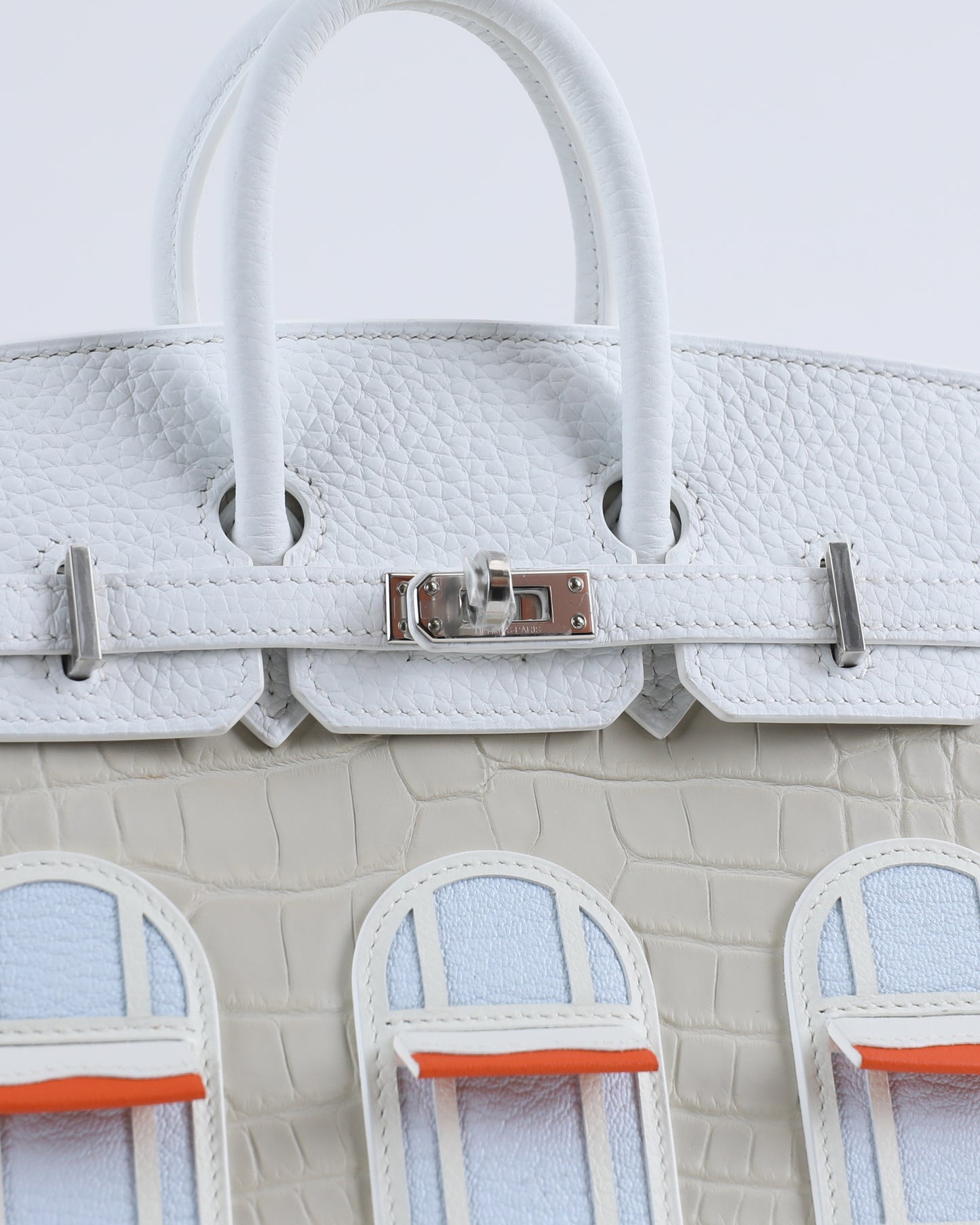 Birkin 20 Faubourg White Matte Alligator with Palladium Hardware