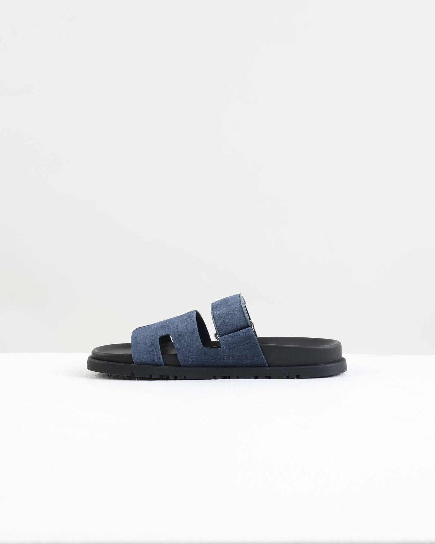 Chypre Sandal in Bleu Celeste Suede Leather