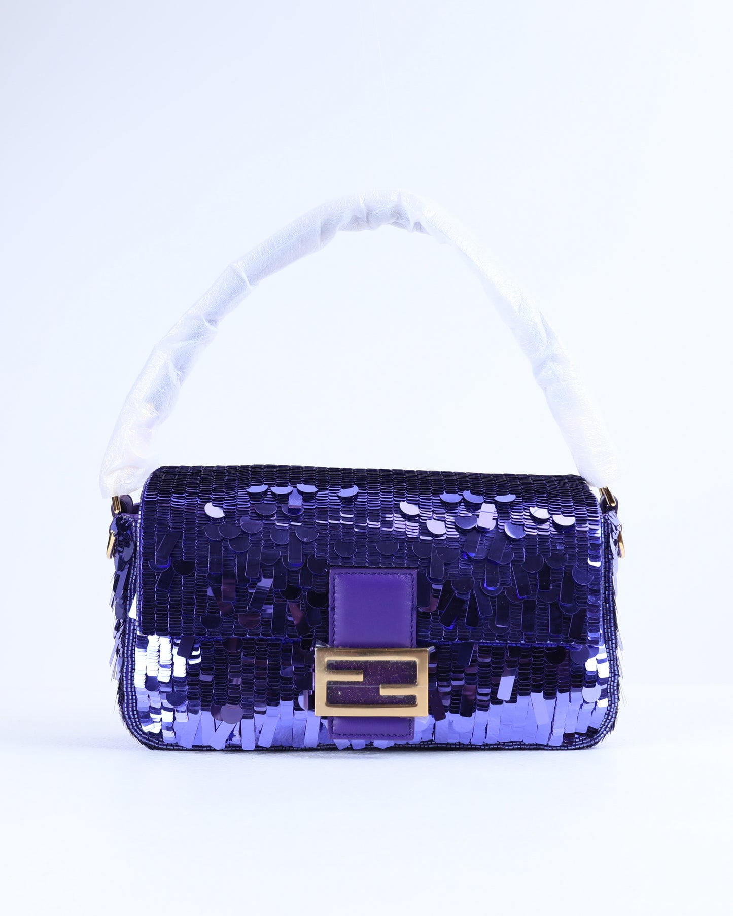 Fendi Baguette in Purple Sequence Medium Size