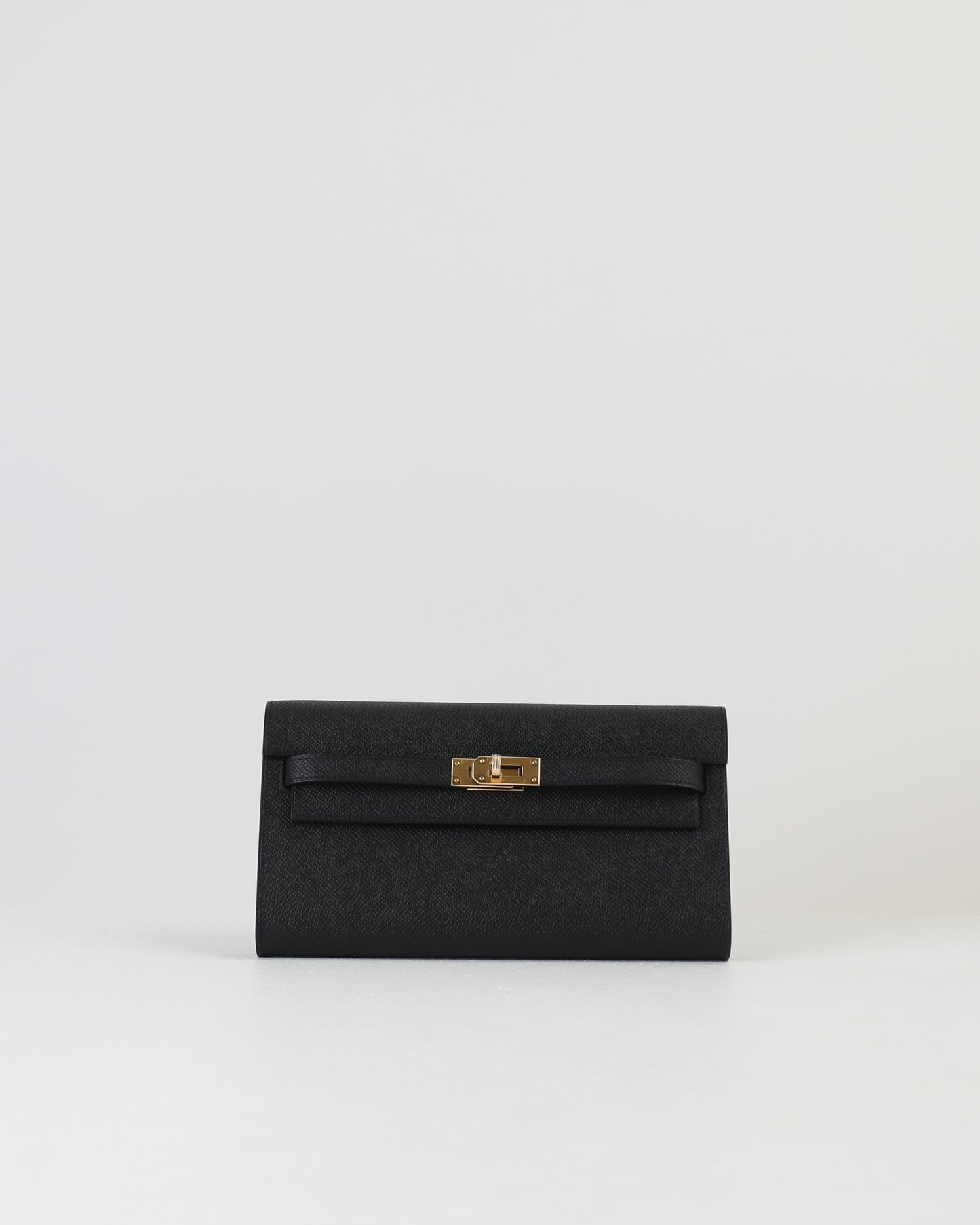 Kelly To Go Black in Epsom Leather with Gold Hardware