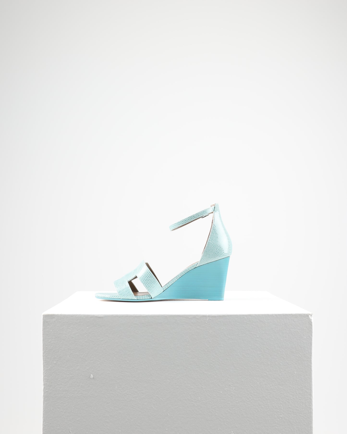 Legend Sandal in Blue Lizard Leather