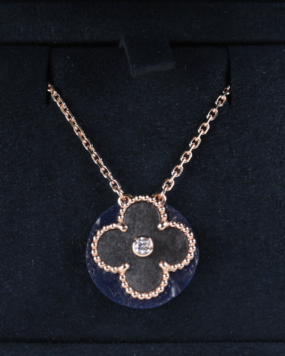 Van Cleef & Arpels Holiday Pendant 2023 Silver Obsidian