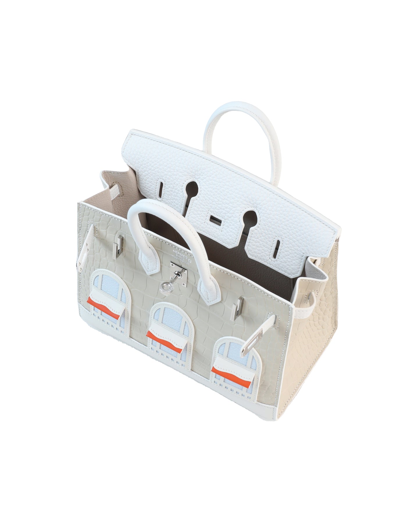 Birkin 20 Faubourg White Matte Alligator with Palladium Hardware