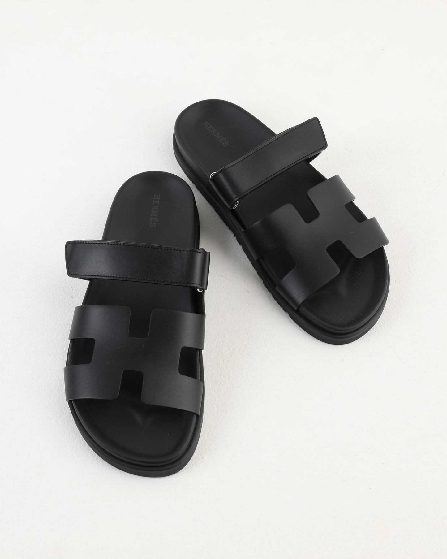 Chypre Sandal Femme Black in Calfskin Leather