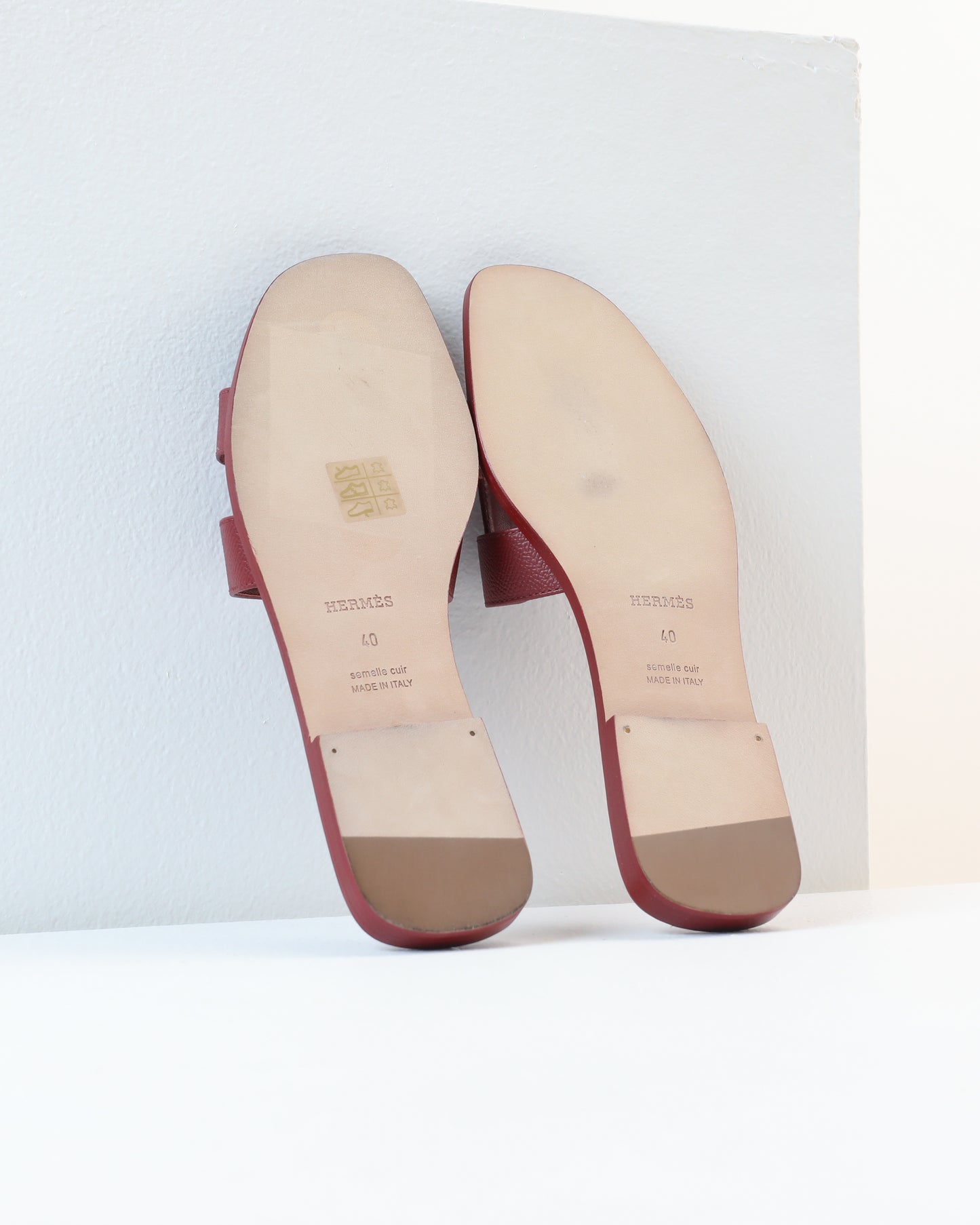 Oran Sandal in Rouge H Epsom Leather