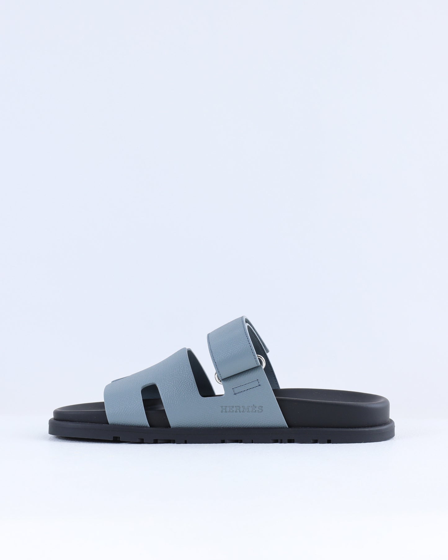 Chypre Sandal Homme in Gris Antarctique Epsom Leather