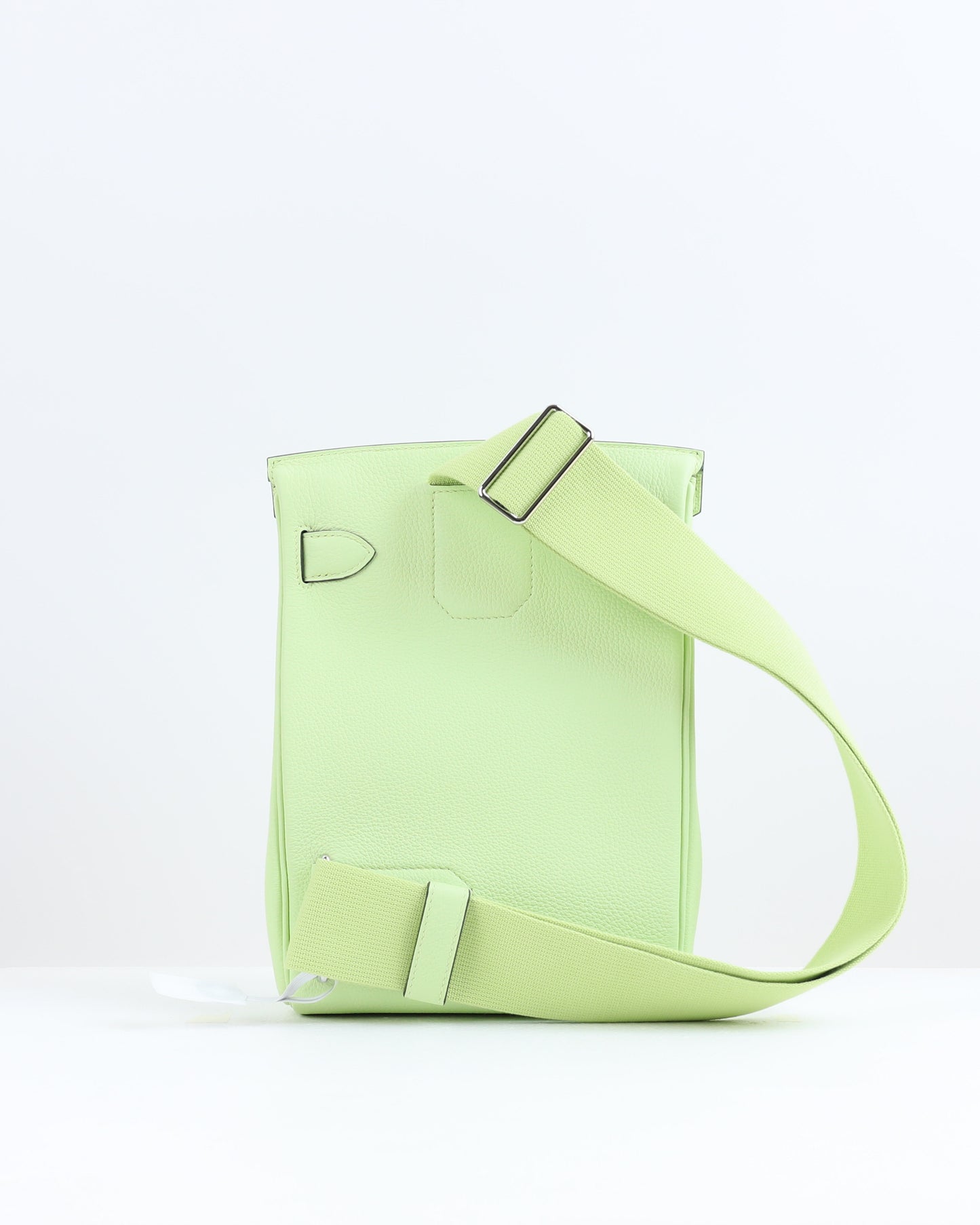 Hac A Dos PM Backpack Vert Absinthe in Togo Leather with Palladium Hardware