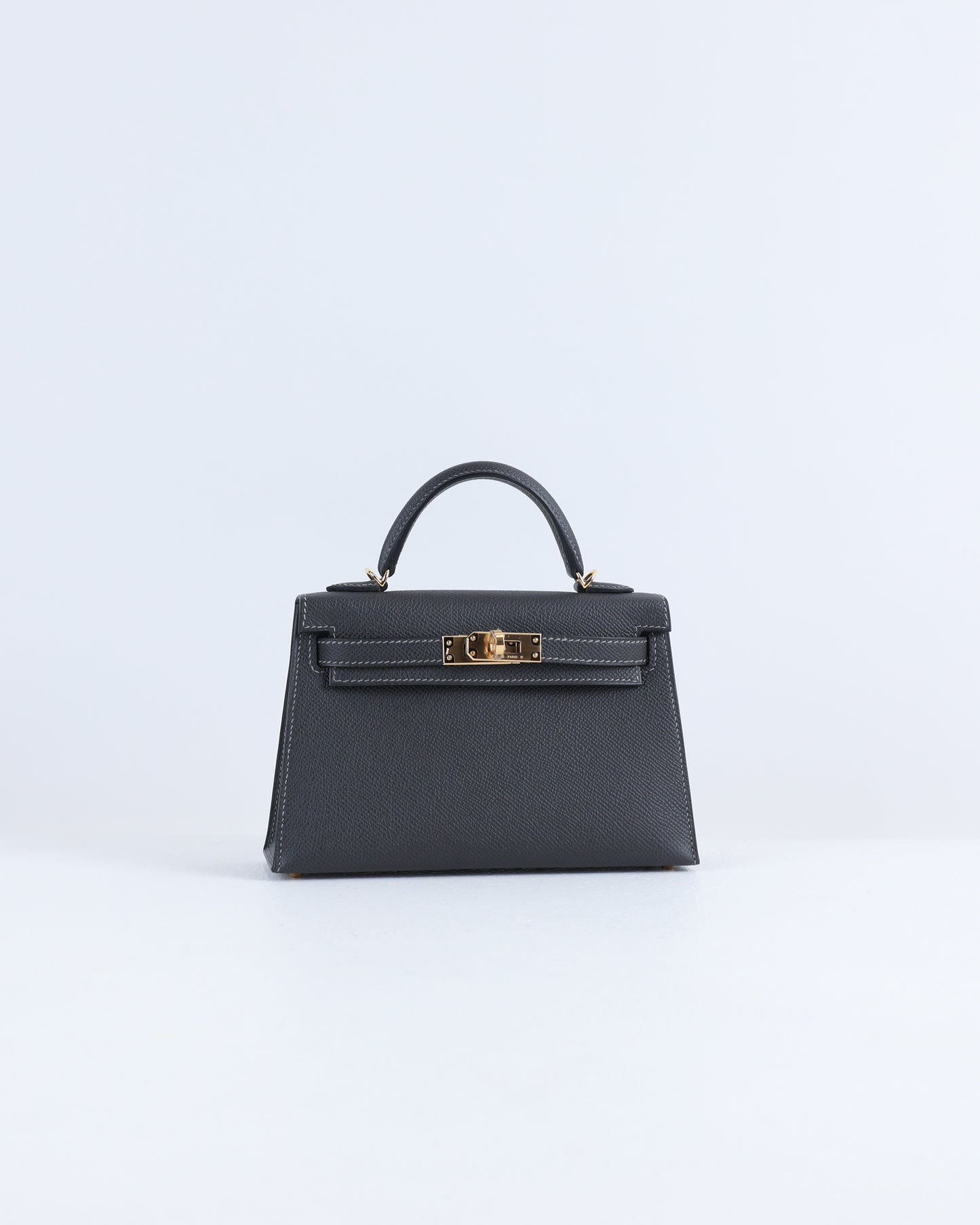 Kelly 20 Graphite Sellier in Epsom Leather with Gold Hardware