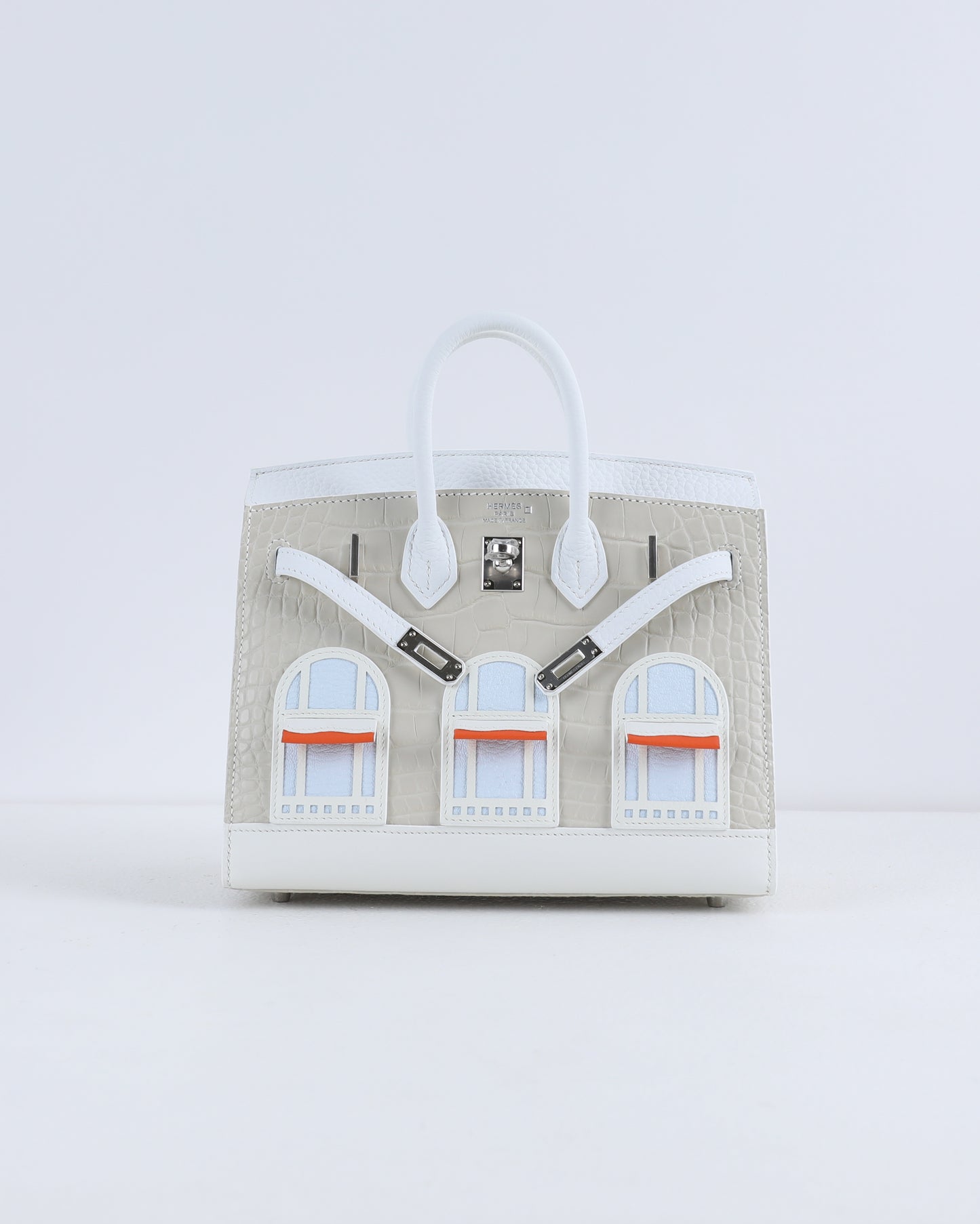 Birkin 20 Faubourg White Matte Alligator with Palladium Hardware