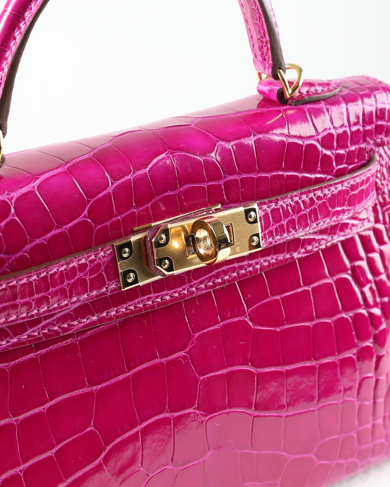 Kelly 20 Rose Scheherazade Sellier Alligator with Gold Hardware
