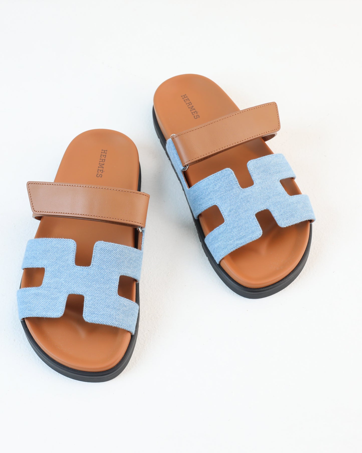 Chypre Sandal in Bleu Clair / Naturel