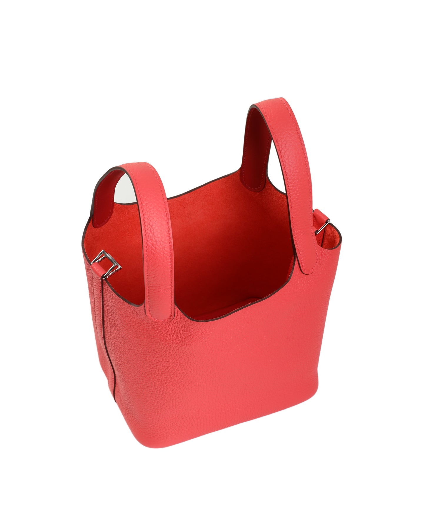 Picotin 18 Bi Color Rose Texas/Vermillon in Clemence Leather with Palladium Hardware